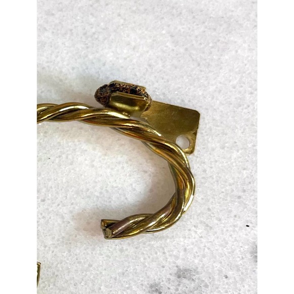 Set of 2 Vintage Decorative Brass Brackets. - Picture 3 of 5